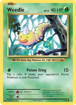 Weedle — Evolutions #5, 2016. Illustrated by Mitsuhiro Arita.
