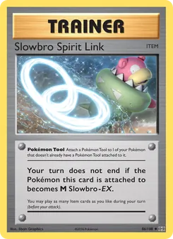 Slowbro Spirit Link — Evolutions #86, 2016. Illustrated by 5ban Graphics.