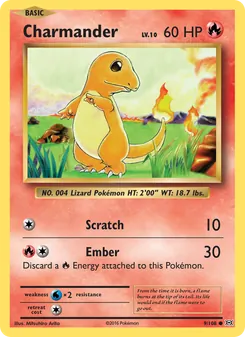 Charmander — Evolutions #9, 2016. Illustrated by Mitsuhiro Arita.