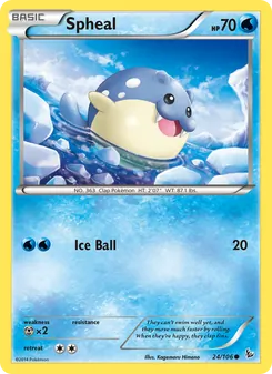 Spheal — Flashfire #24, 2014. Illustrated by Kagemaru Himeno.