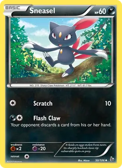 Sneasel — Flashfire #50, 2014. Illustrated by Mizue.