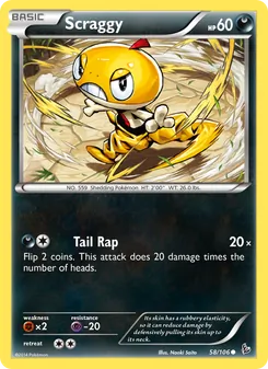 Scraggy — Flashfire #58, 2014. Illustrated by Naoki Saito.