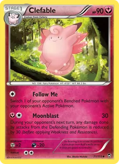 Clefable — Furious Fists #71, 2014. Illustrated by Atsuko Nishida.