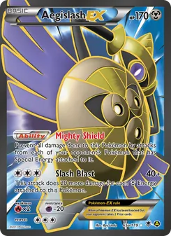 Aegislash EX — Phantom Forces #65, 2014. Illustrated by Ayaka Yoshida.