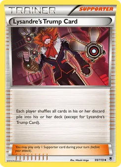 Lysandre's Trump Card — Phantom Forces #99, 2014. Illustrated by Hitoshi Ariga.