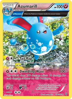 Azumarill — Primal Clash #104, 2015. Illustrated by 5ban Graphics.