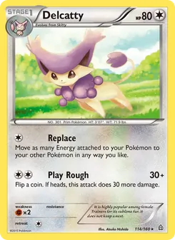 Delcatty — Primal Clash #114, 2015. Illustrated by Atsuko Nishida.