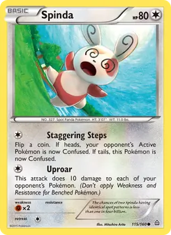 Spinda — Primal Clash #115, 2015. Illustrated by Mitsuhiro Arita.