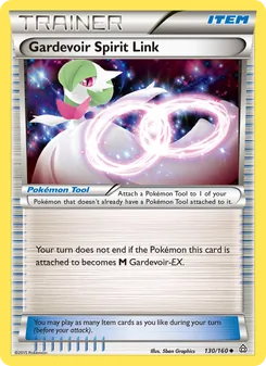 Gardevoir Spirit Link — Primal Clash #130, 2015. Illustrated by 5ban Graphics.
