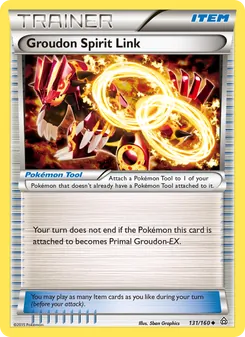 Groudon Spirit Link — Primal Clash #131, 2015. Illustrated by 5ban Graphics.