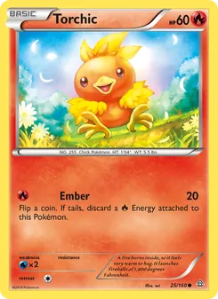 Torchic — Primal Clash #25, 2015. Illustrated by sui.