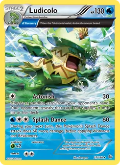 Ludicolo — Primal Clash #37, 2015. Illustrated by kawayoo.