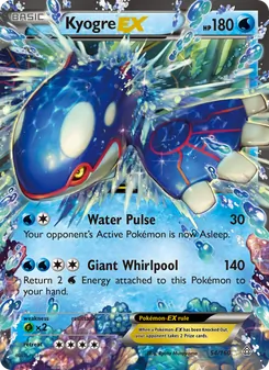 Kyogre EX — Primal Clash #54, 2015. Illustrated by Ryota Murayama.