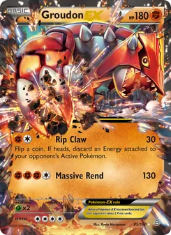 Groudon EX — Primal Clash #85, 2015. Illustrated by Ryota Murayama.