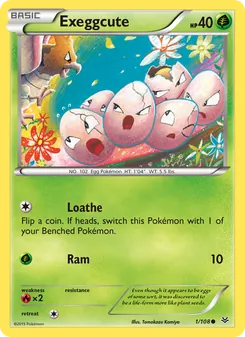 Exeggcute — Roaring Skies #1, 2015. Illustrated by Tomokazu Komiya.