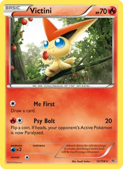 Victini — Roaring Skies #13, 2015. Illustrated by Kouki Saitou.