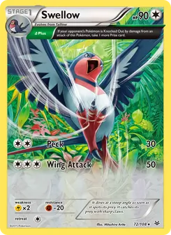 Swellow — Roaring Skies #72, 2015. Illustrated by Mitsuhiro Arita.