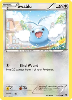Swablu — Roaring Skies #73, 2015. Illustrated by Mizue.