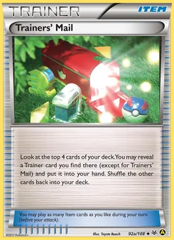 Trainers' Mail — Roaring Skies #92a, 2015. Illustrated by Toyste Beach.