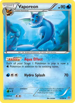 Vaporeon — Ancient Origins #22, 2015. Illustrated by kirisAki.
