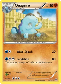 Quagsire — Ancient Origins #39, 2015. Illustrated by Naoyo Kimura.