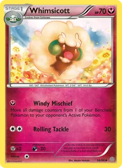 Whimsicott — Ancient Origins #56, 2015. Illustrated by Atsuko Nishida.
