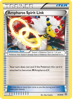 Ampharos Spirit Link — Ancient Origins #70, 2015. Illustrated by 5ban Graphics.