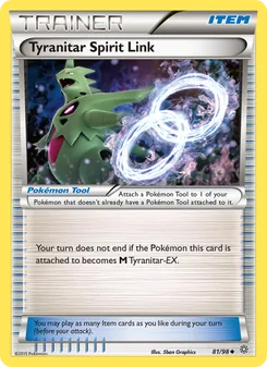 Tyranitar Spirit Link — Ancient Origins #81, 2015. Illustrated by 5ban Graphics.
