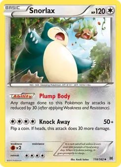 Snorlax — BREAKthrough #118, 2015. Illustrated by Kouki Saitou.