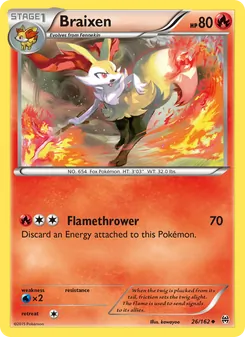 Braixen — BREAKthrough #26, 2015. Illustrated by kawayoo.
