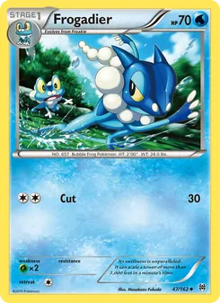 Frogadier — BREAKthrough #47, 2015. Illustrated by Masakazu Fukuda.