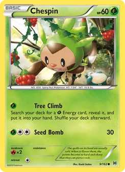 Chespin — BREAKthrough #9, 2015. Illustrated by Kouki Saitou.
