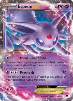 Espeon EX — BREAKpoint #52, 2016. Illustrated by Ayaka Yoshida.