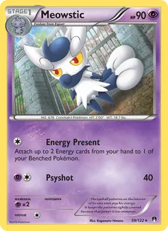 Meowstic — BREAKpoint #59, 2016. Illustrated by Kagemaru Himeno.