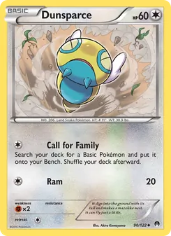 Dunsparce — BREAKpoint #90, 2016. Illustrated by Akira Komayama.