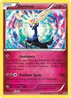 Xerneas — XY Black Star Promos #XY05, 2013. Illustrated by 5ban Graphics.