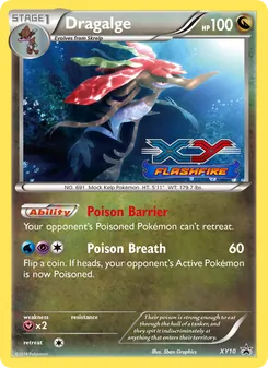 Dragalge — XY Black Star Promos #XY10, 2013. Illustrated by 5ban Graphics.