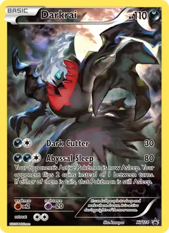 Darkrai — XY Black Star Promos #XY114, 2013. Illustrated by kawayoo.