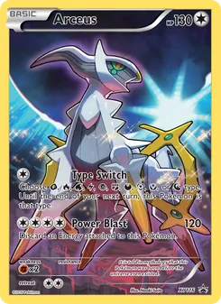 Arceus — XY Black Star Promos #XY116, 2013. Illustrated by Naoki Saito.