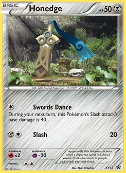 Honedge — XY Black Star Promos #XY12, 2013. Illustrated by 5ban Graphics.