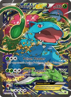 Venusaur EX — XY Black Star Promos #XY123, 2013. Illustrated by Naoki Saito.