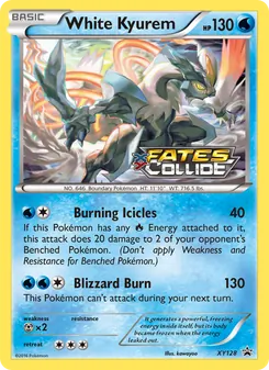 White Kyurem — XY Black Star Promos #XY128, 2013. Illustrated by kawayoo.