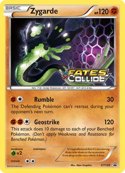 Zygarde — XY Black Star Promos #XY129, 2013. Illustrated by 5ban Graphics.