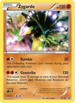 Zygarde — XY Black Star Promos #XY152, 2013. Illustrated by 5ban Graphics.