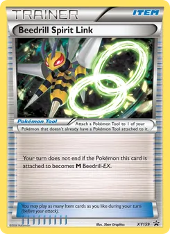 Beedrill Spirit Link — XY Black Star Promos #XY159, 2013. Illustrated by 5ban Graphics.