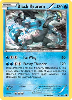 Black Kyurem — XY Black Star Promos #XY160, 2013. Illustrated by kawayoo.