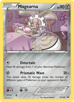 Magearna — XY Black Star Promos #XY165, 2013. Illustrated by Megumi Mizutani.