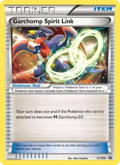 Garchomp Spirit Link — XY Black Star Promos #XY169, 2013. Illustrated by 5ban Graphics.