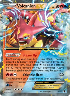 Volcanion EX — XY Black Star Promos #XY173, 2013. Illustrated by 5ban Graphics.