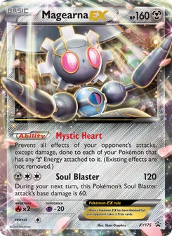 Magearna-EX — XY Black Star Promos #XY175, 2013. Illustrated by 5ban Graphics.